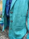 Cordova Turquoise Serape Suede Blazer - Also in Plus Size