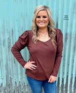Touch of Class Brown Top - Also in Plus Size