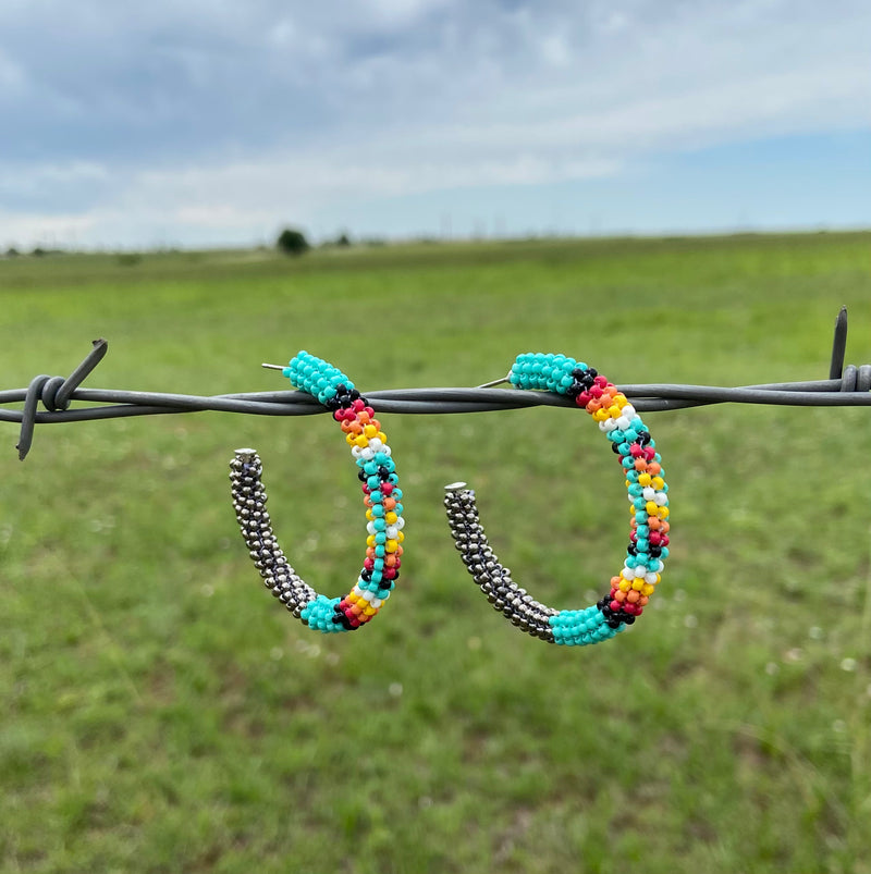 Apache Tribal Hoop Earrings
