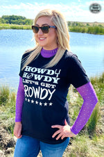 Primrose Purple with Rhinestone Mesh Layering Top
