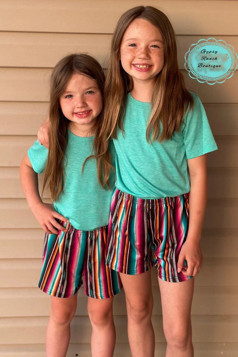 Color Me Serape Shorts - Kids