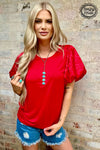 Diamond in the South Red Leopard Top - Also in Plus Size