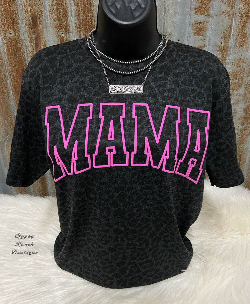MAMA Puff Print Leopard Top - Also in Plus Size