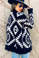 Chezni Hollow Aztec Cardigan - Also in Plus Size