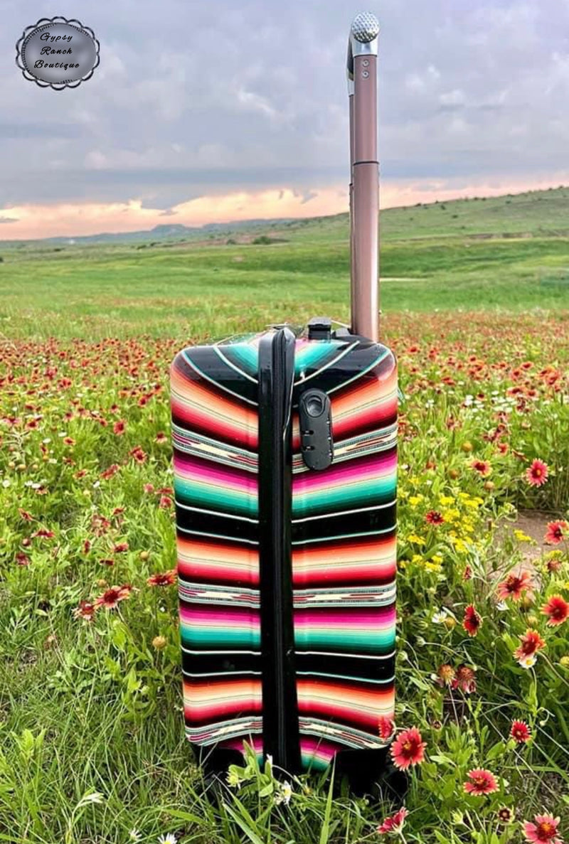 Rolling Rambler Serape Leopard Hard Sided Luggage SuitCase