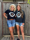 Ally Aztec Rust & Black Top - Also in Plus Size