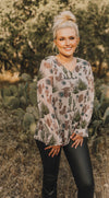 Trosper Cactus Top - Also in Plus Size