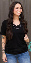 Simple Sterling Black Top - Also in Plus Size