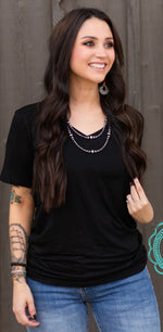 Simple Sterling Black Top - Also in Plus Size