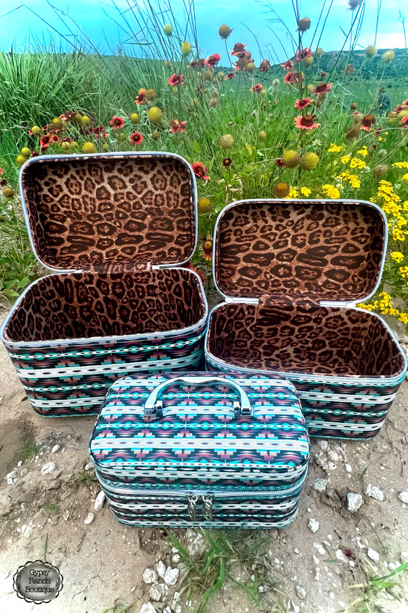 Sassy Sista Aztec Leopard Cosmetic Set
