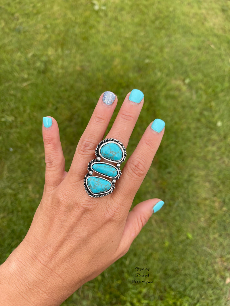 Creek Bridge Turquoise Ring