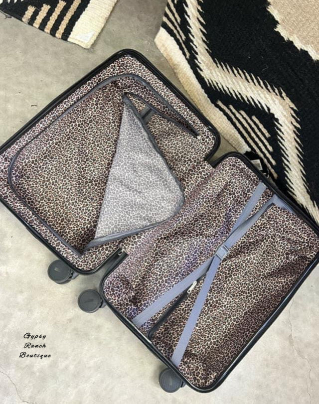 Rolling Rambler Serape Leopard Hard Sided Luggage SuitCase
