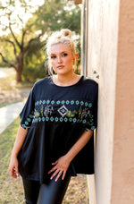 Rio Vista Embroidered Cactus & Bucking Horse Top - Also in Plus Size