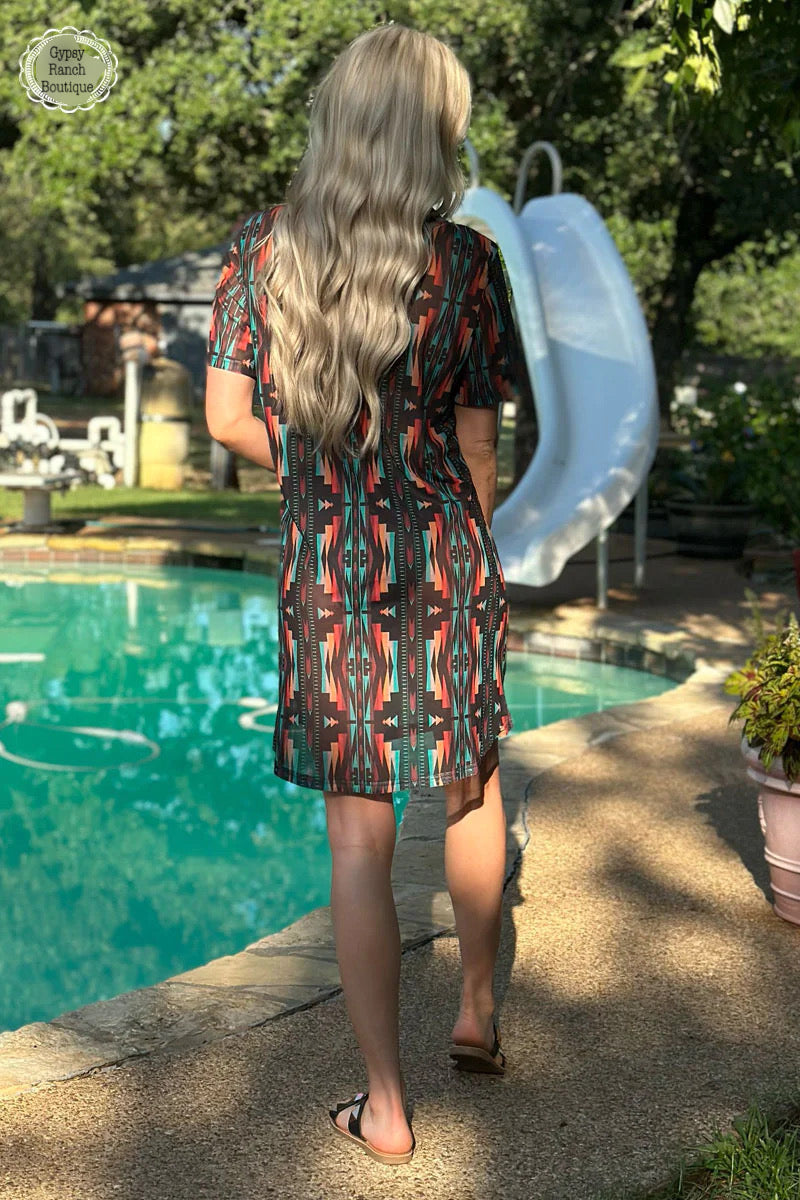Island in the Stream Aztec Swim Coverup Top - Also in Plus Size