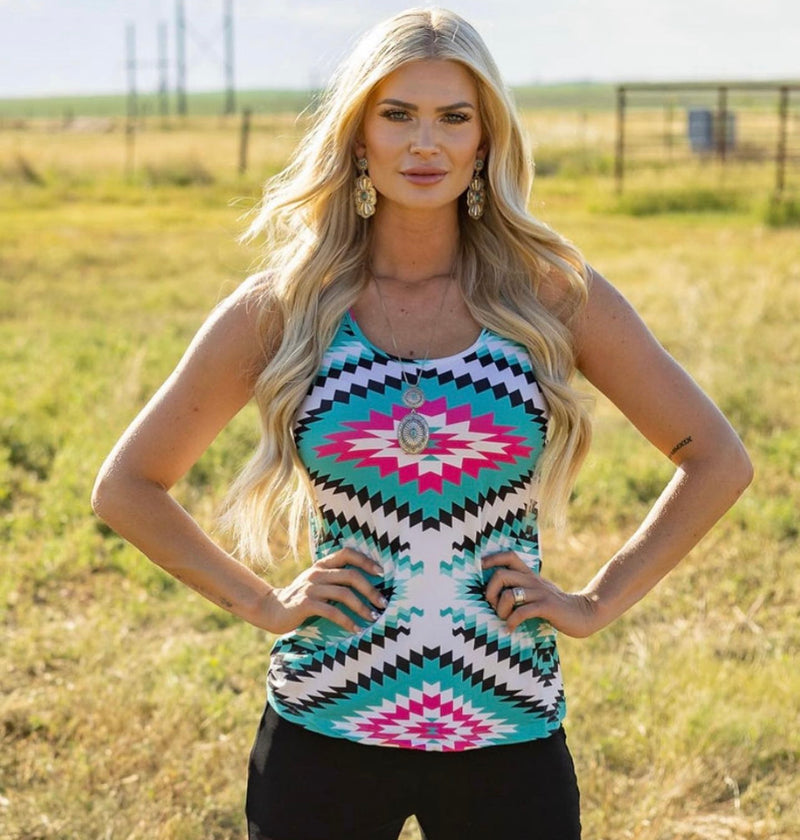 Guthrie Aztec Tank Top - Also in Plus Size
