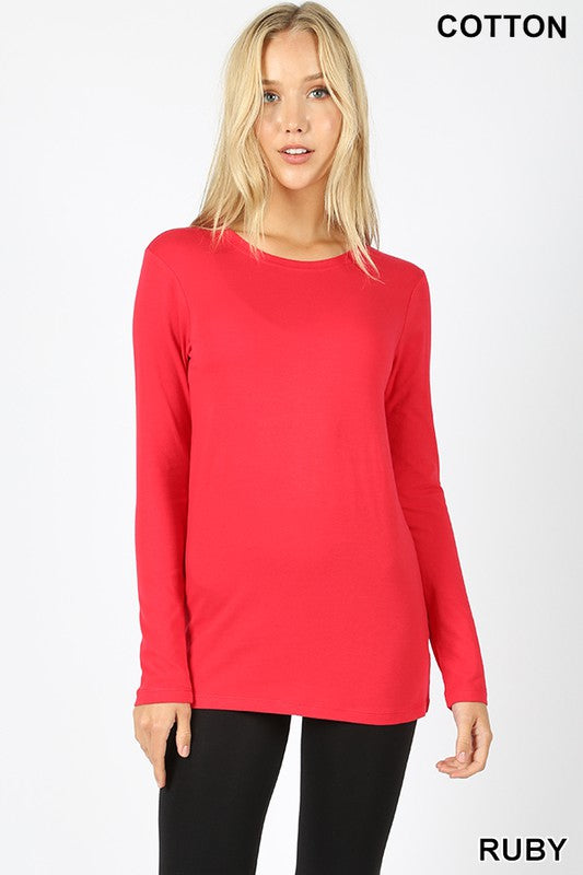 The Perfect Basic Long SLeeve Solid Top - Also in Plus Size