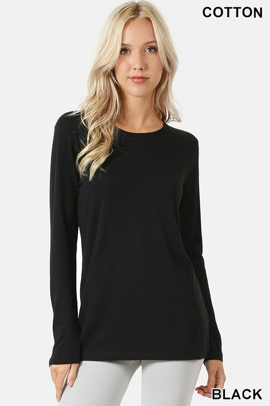 The Perfect Basic Long SLeeve Solid Top - Also in Plus Size