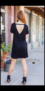 Throw Back Black Dress - Also in Plus Size