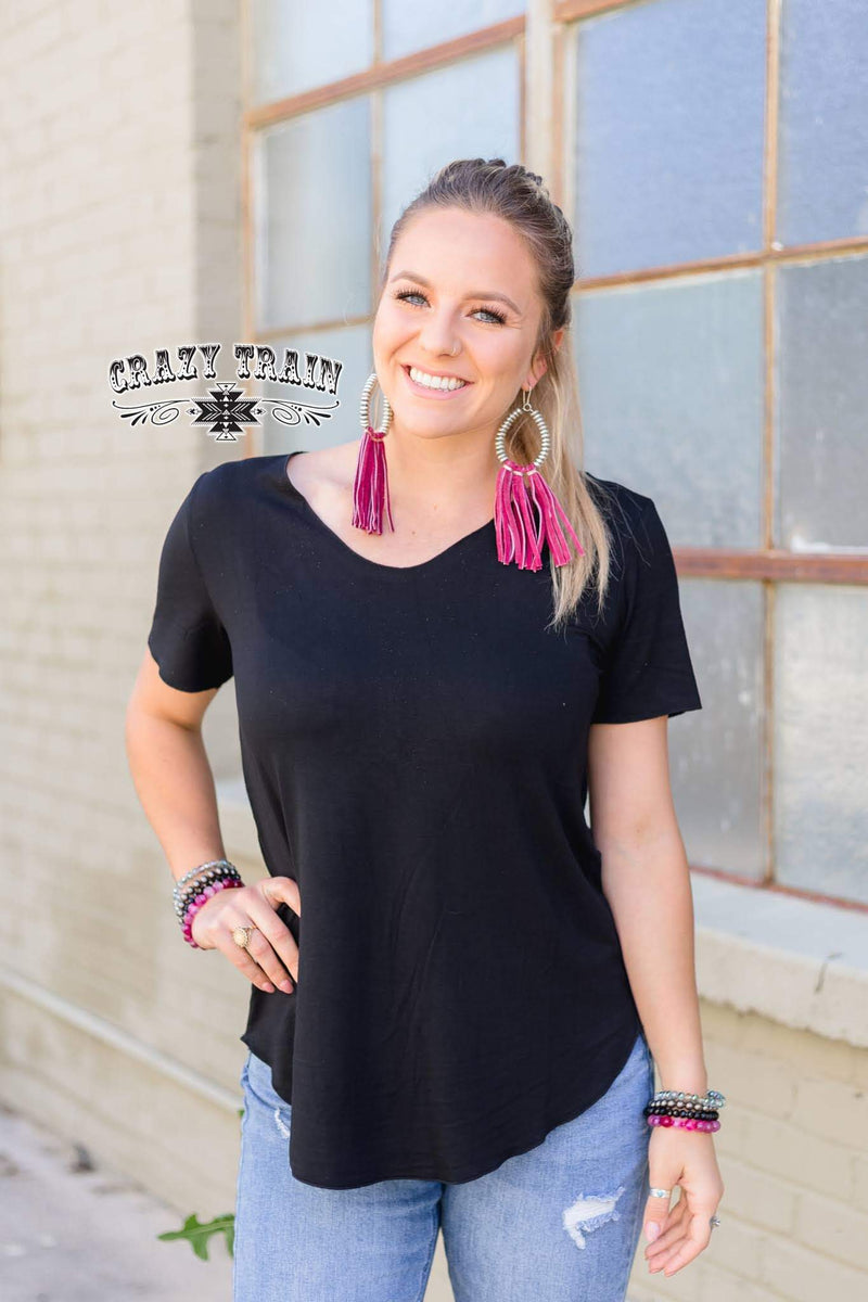 Butter Basic Black Top - Also in Plus Size