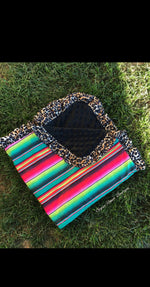 Serape Leopard Minky Baby Blanket