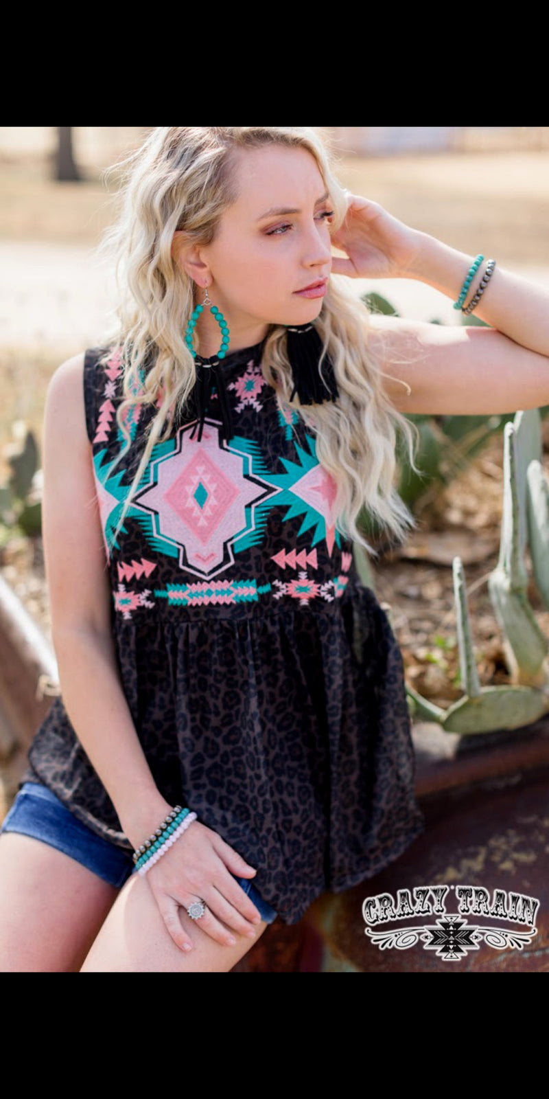 On A Mission Leopard Embroidered Tank Top - Also in Plus Size