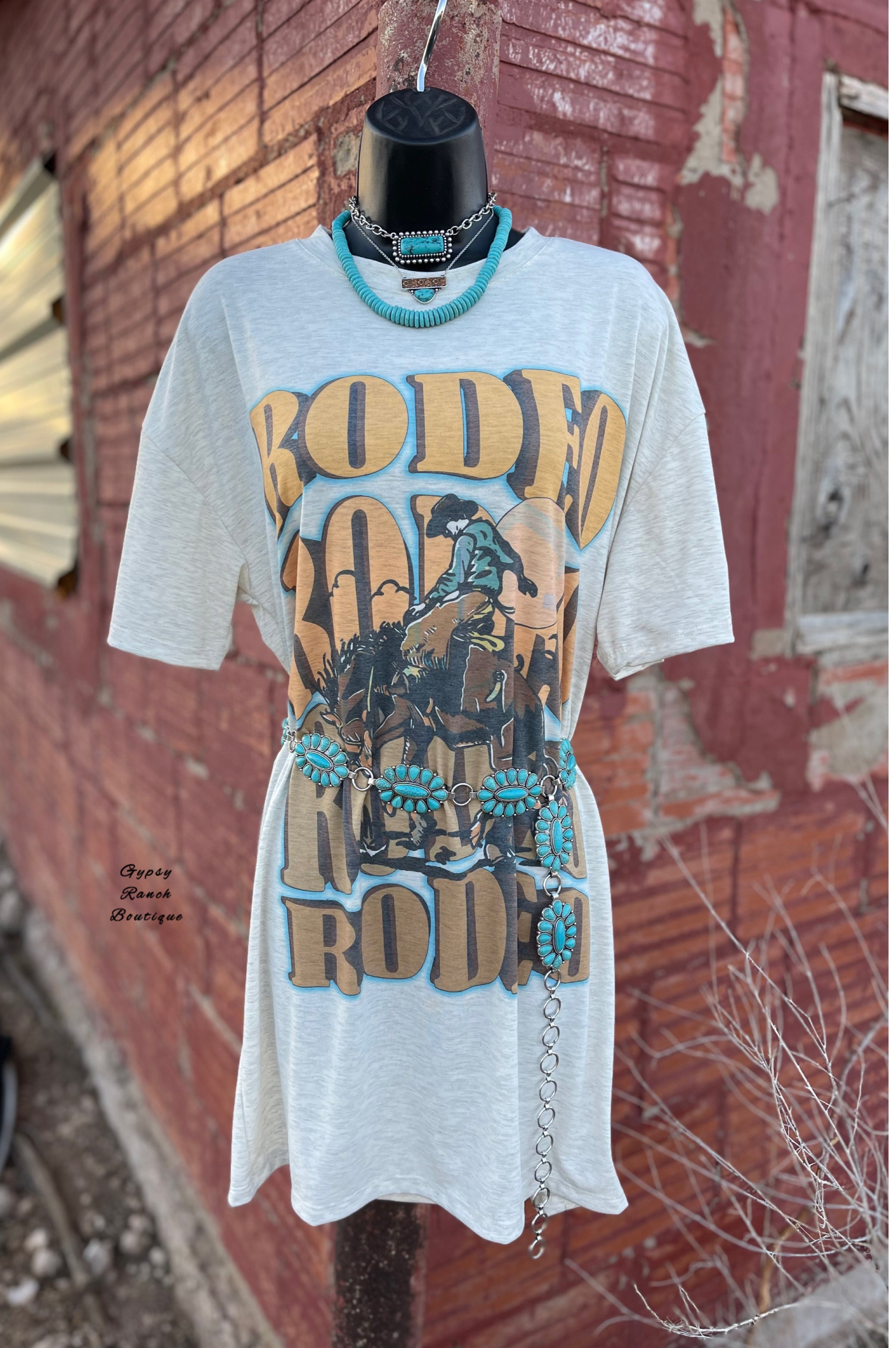 Rodeo T Shirt Dress Also in Plus Size Gypsy Ranch Boutique