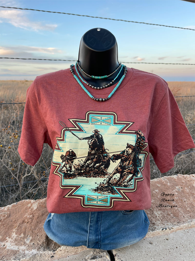Team Roping Aztec Top - Also in Plus Size