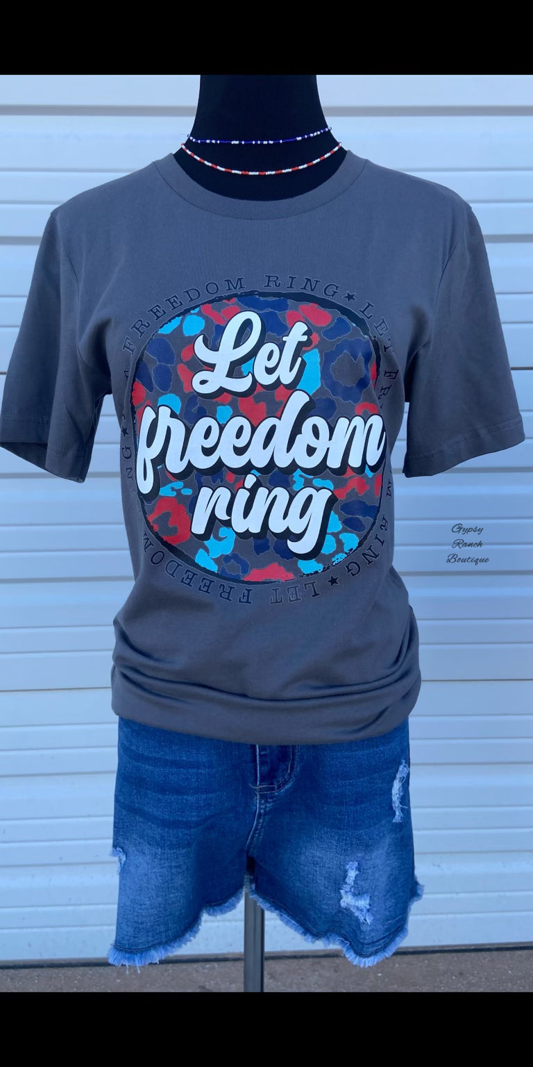 Let Freedom Ring Leopard Tee - Also in Plus Size
