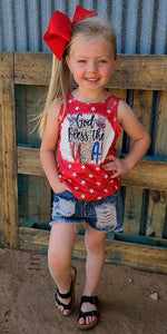 Kids God Bless The USA Tank Top
