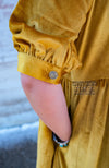 Melrose Mustard Velvet Dress - Also in Plus Size