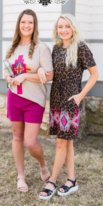 Tanglewood Leopard Aztec Dress - Also in Plus Size