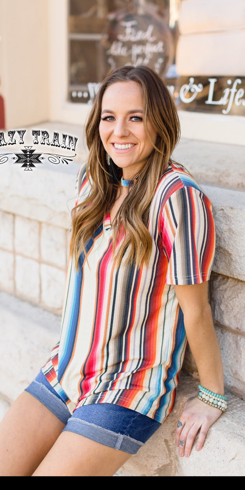 South Bound Serape Top - Also in Plus Size