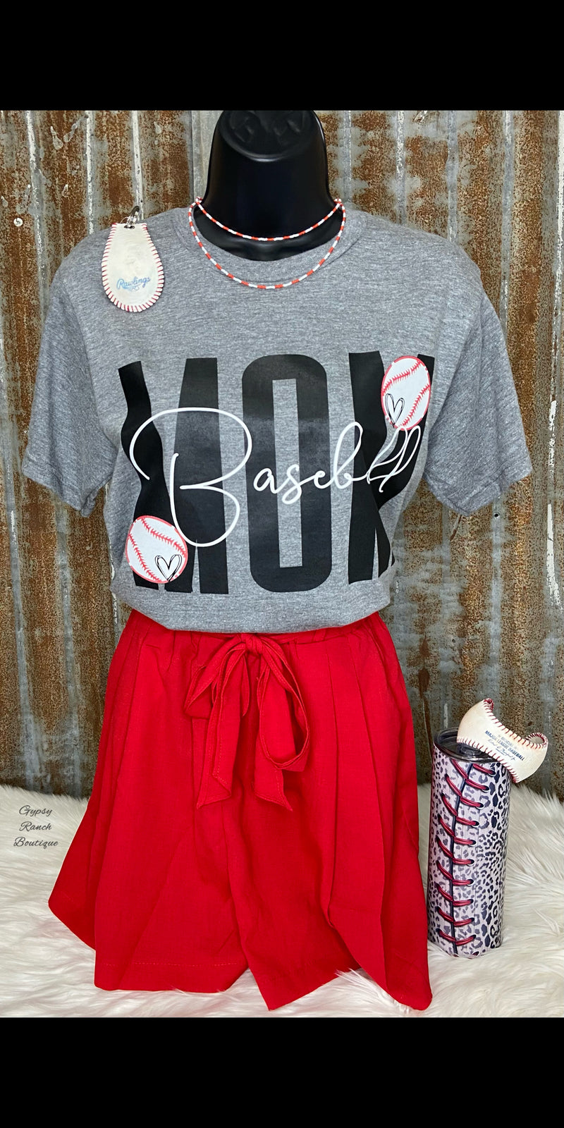 Baseball MOM Top - Also in Plus Size