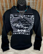 Psalm 104:14 Western Quarter Zip Sweatshirt Top - Also in Plus Size