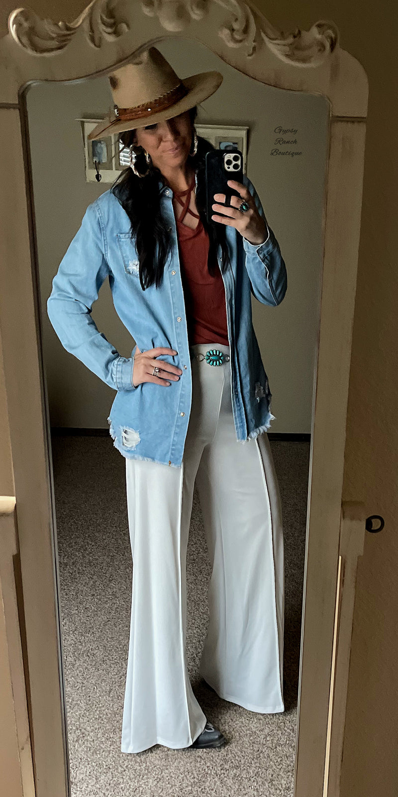 Whitley White Trouser Pants - Also in Plus Size