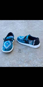 Saxton Turquoise & Tooled Gypsy Jazz Shoes