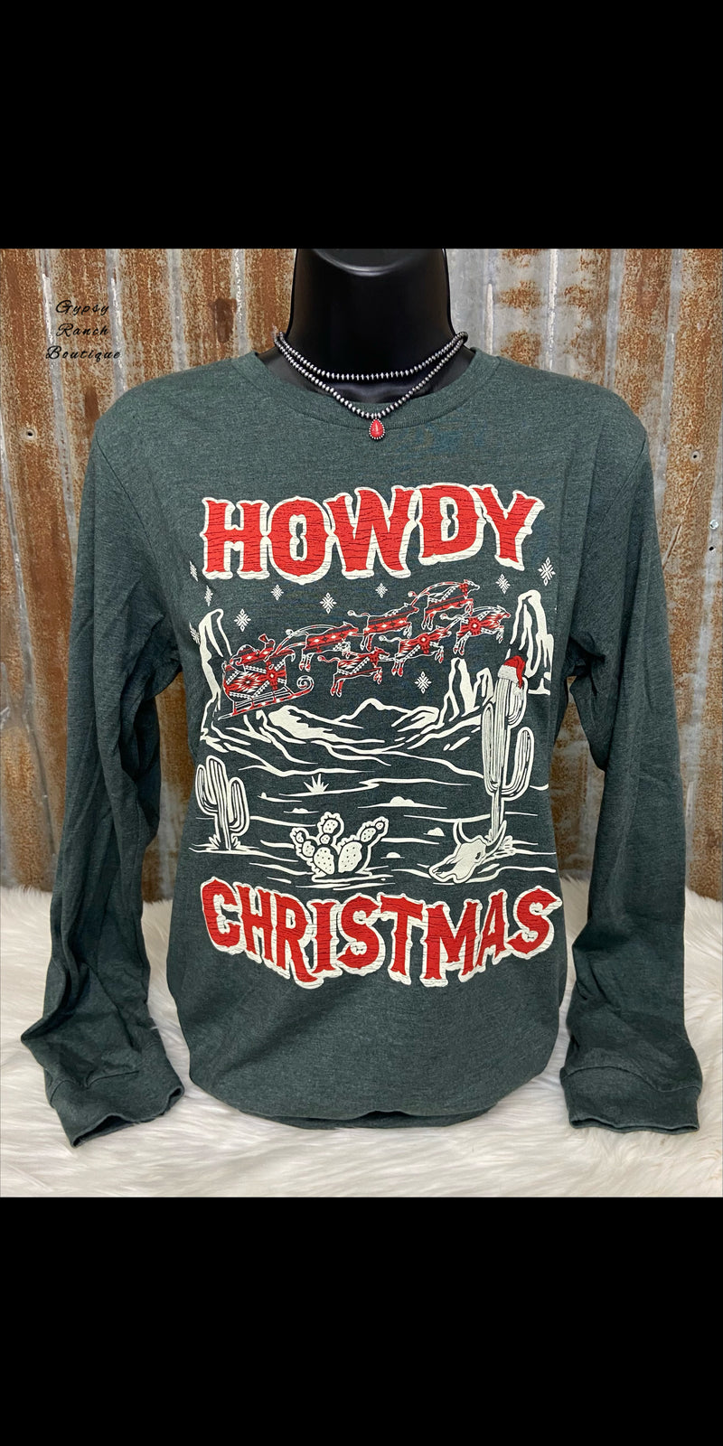 Howdy Christmas Pullover Top - Also in Plus Size