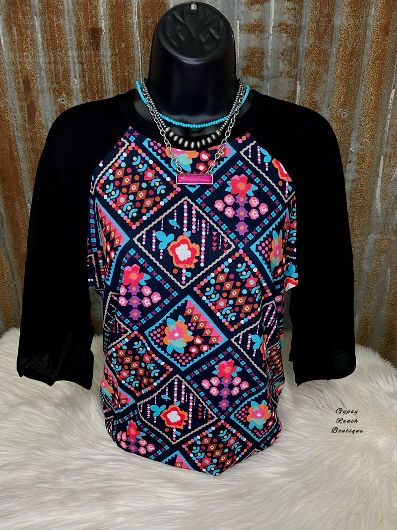Jasper Colorful Short Sleeve Top - Also in Plus Size