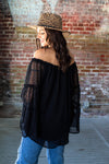 Slice of Paradise Black Detailed Top - Also in Plus Size