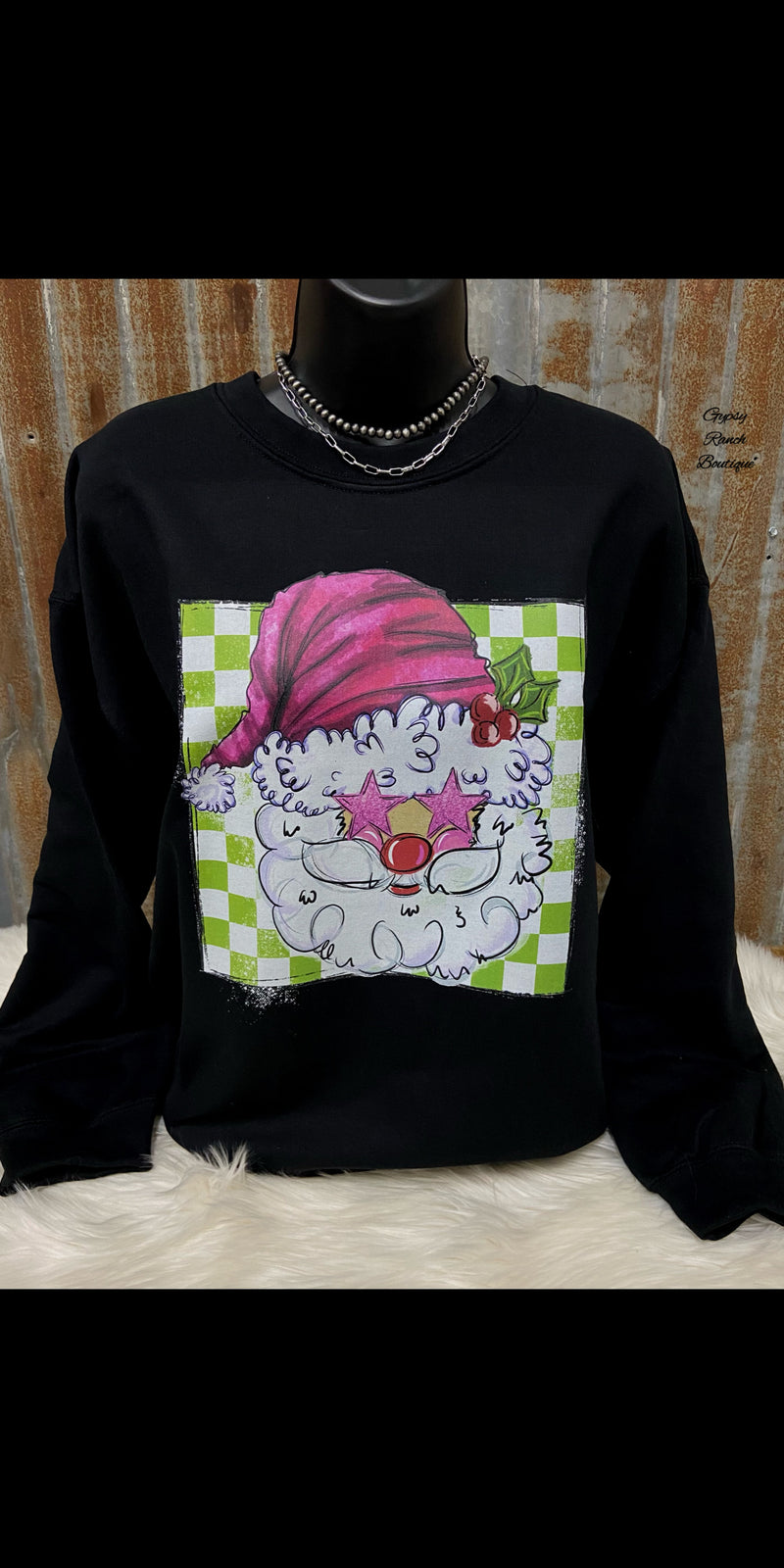 Rock with Santa Sweatshirt - Also in Plus Size