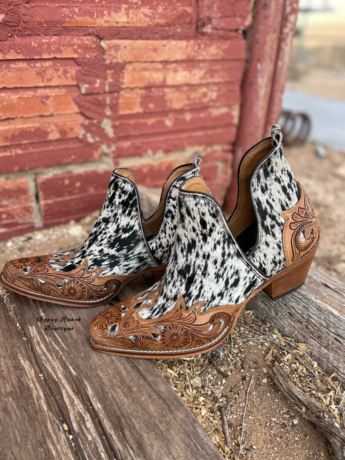 The Stockyard Cowhide Tooled Leather Boots
