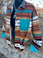 Coronado Serape Aztec Jacket Shacket - Also in Plus Size