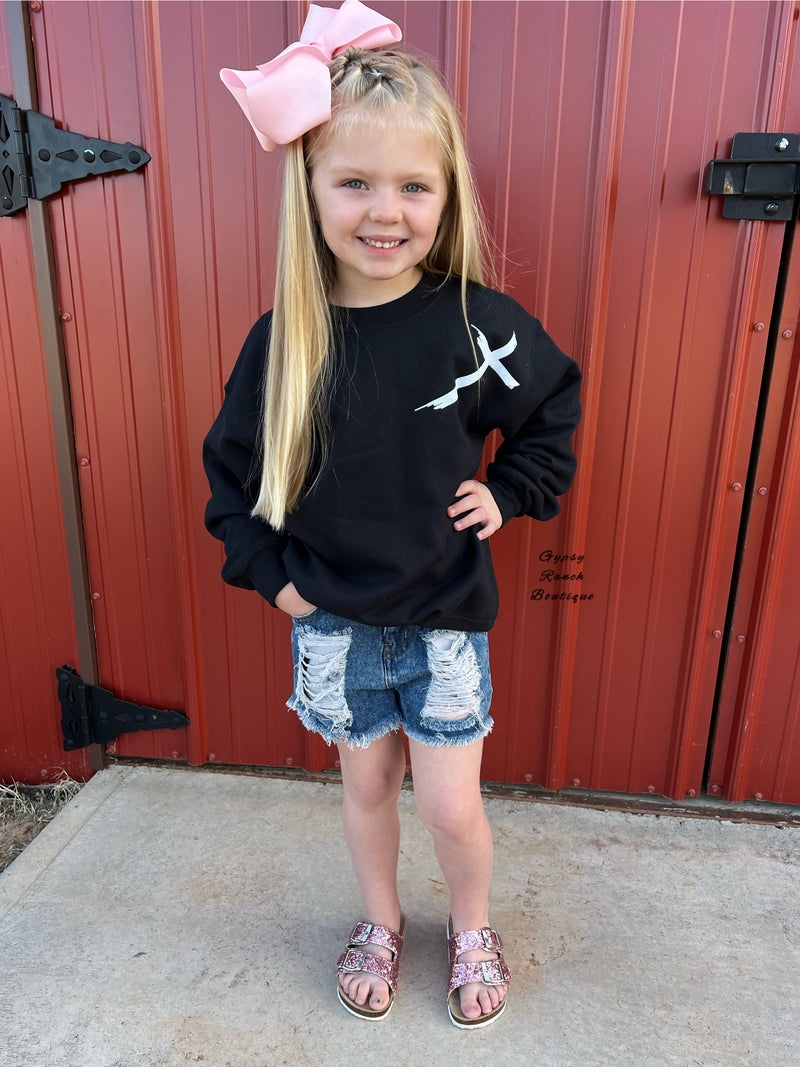 Kids Kate Distressed Denim Shorts