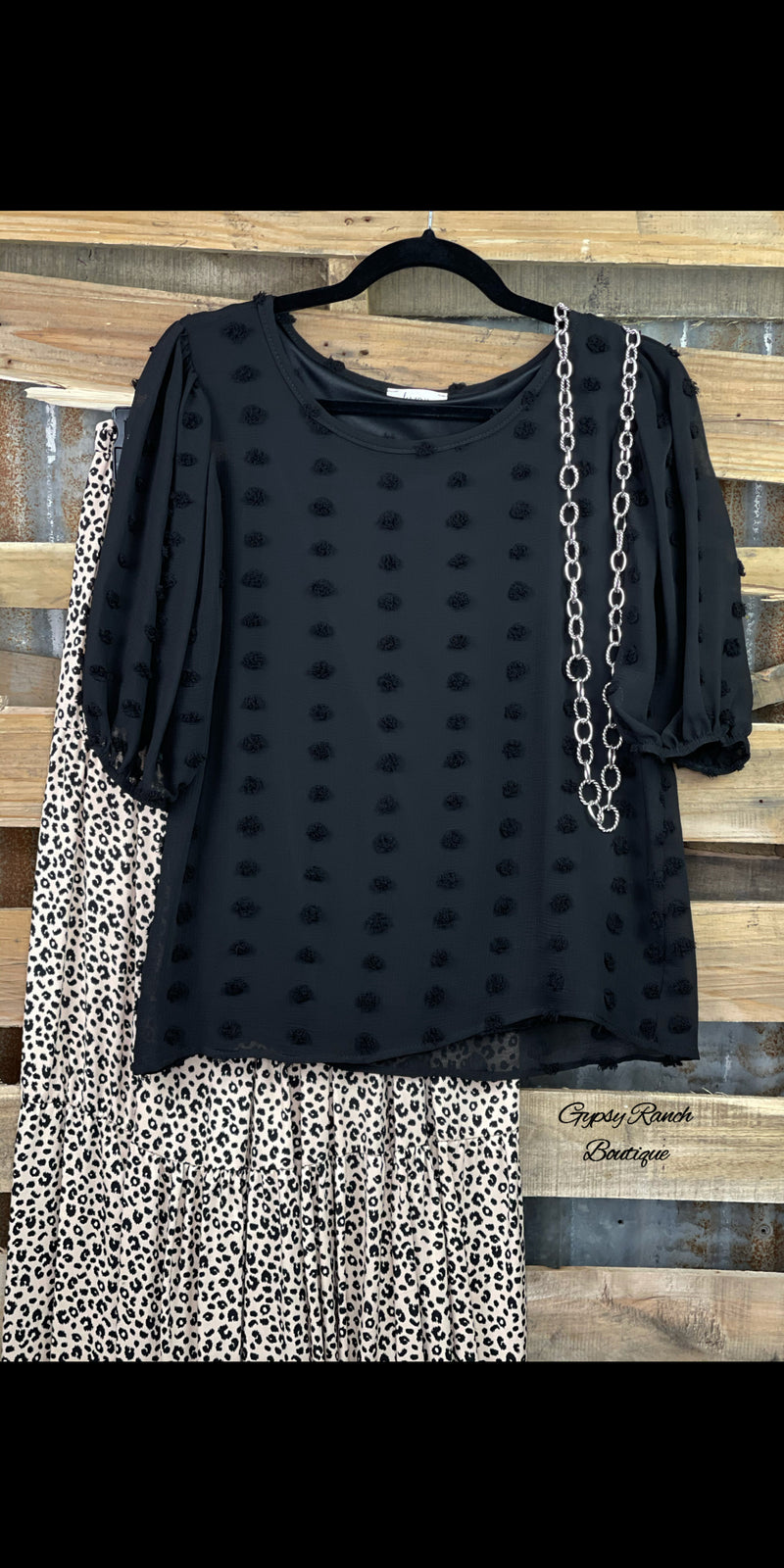 Ravenna Black Detailed Top