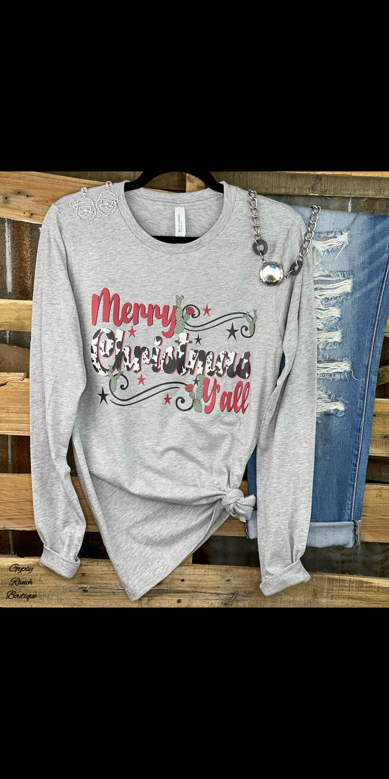 Merry Christmas Y’all Long Sleeve - Also in Plus Size