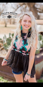 On A Mission Leopard Embroidered Tank Top - Also in Plus Size