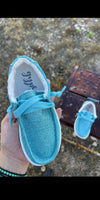 Kids - Asher Turquoise Glitter Gypsy Jazz Shoes