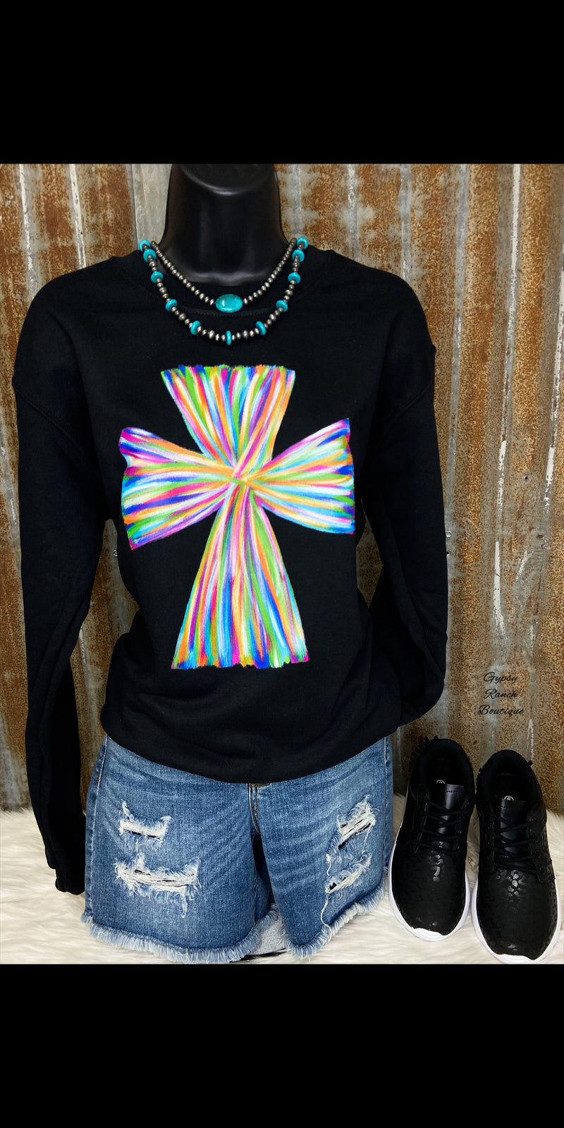 Be Bold for the Cross Sweatshirt - Also in Plus Size