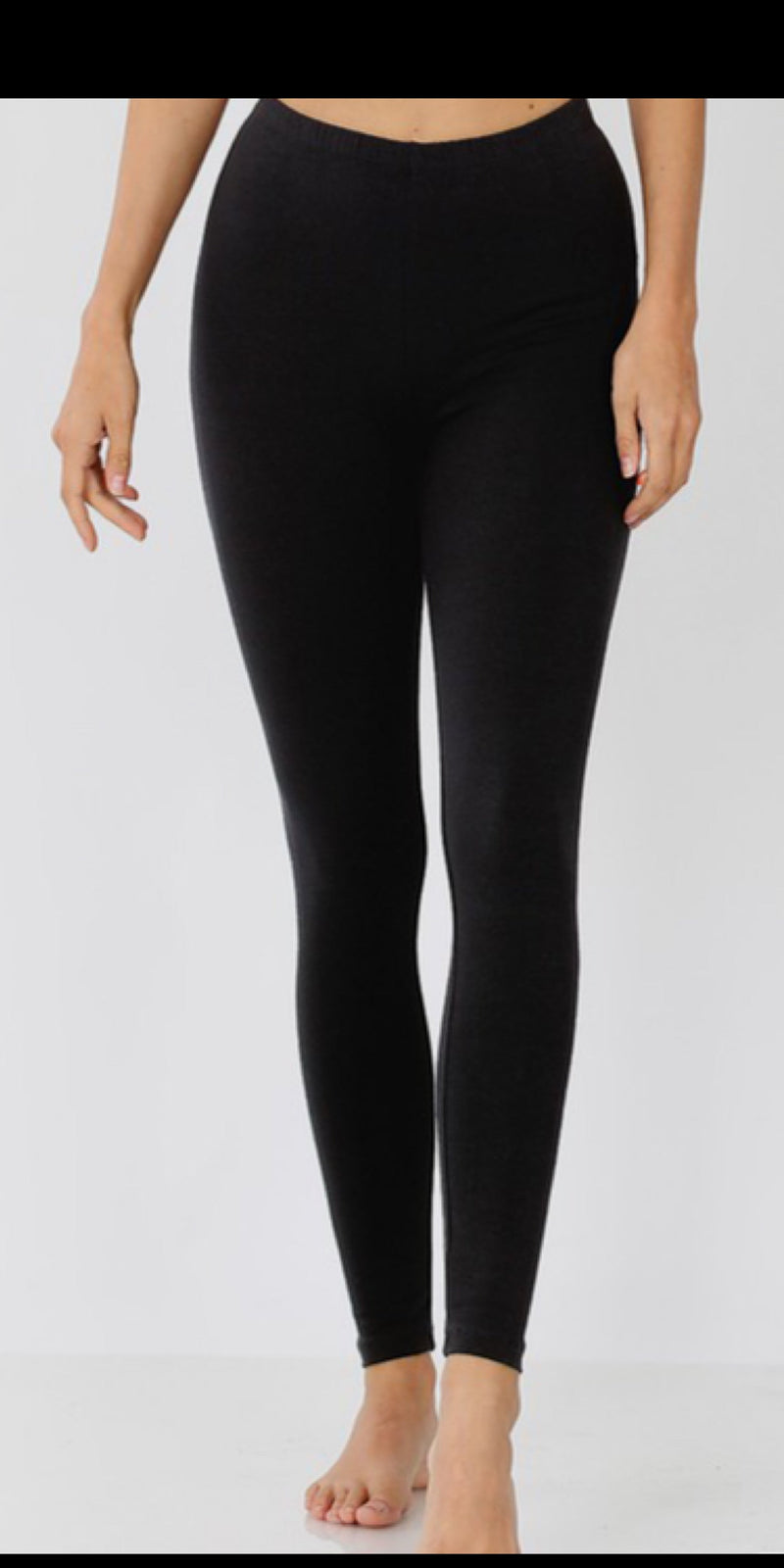 Black Solid Cotton Leggings - Also in Plus Size – Gypsy Ranch Boutique