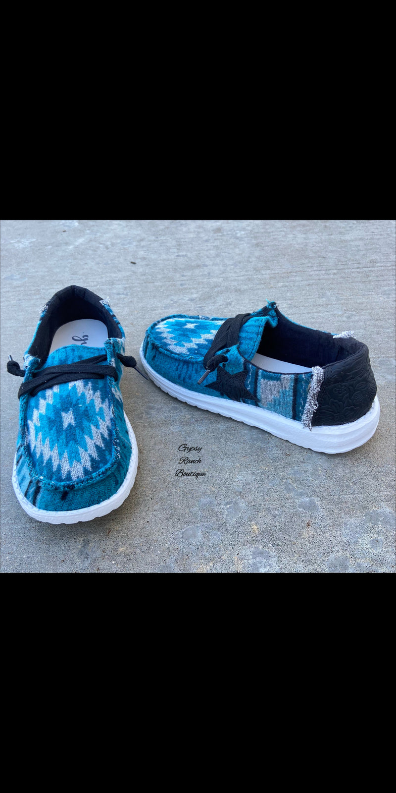 Saxton Turquoise & Tooled Gypsy Jazz Shoes